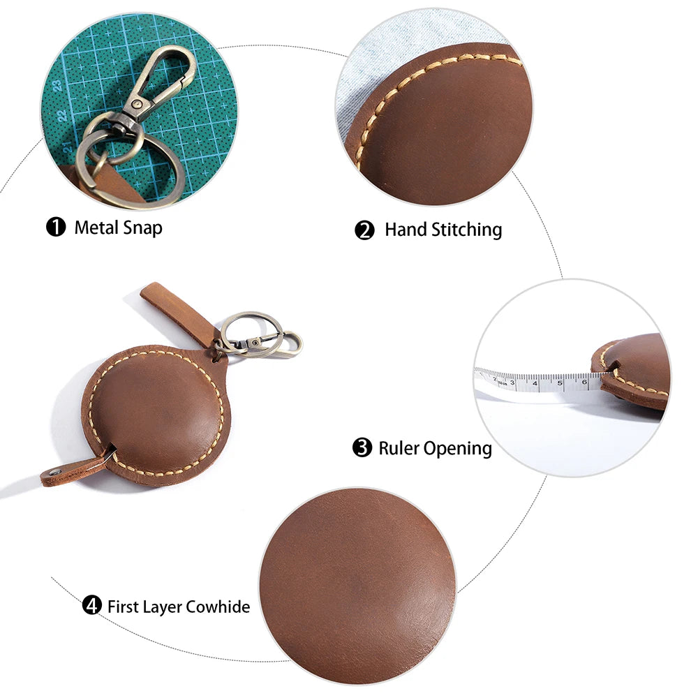 Vintage Leather Key Wallet Men Organizer