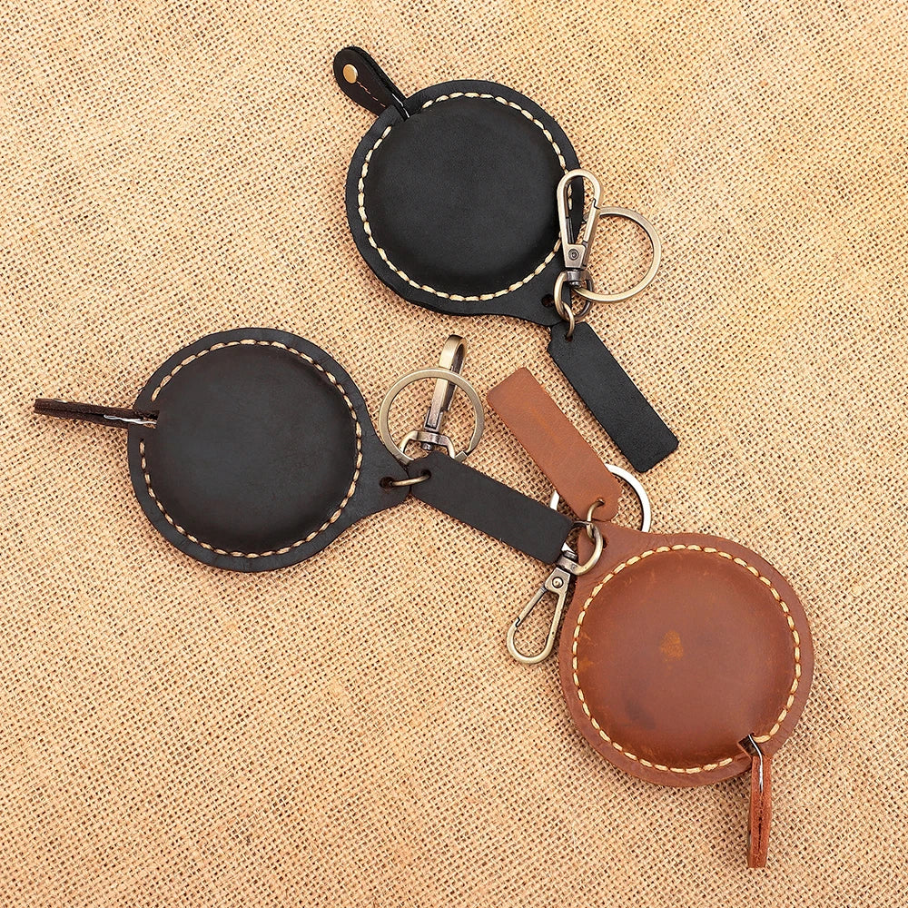 Vintage Leather Key Wallet Men Organizer