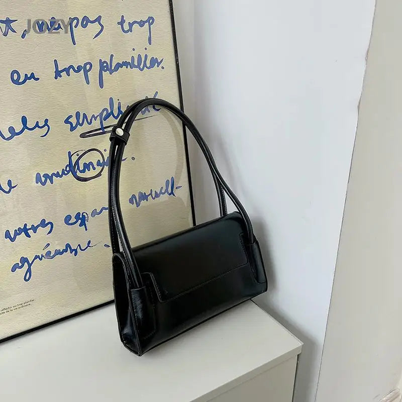 Women's PU Leather Shoulder Bag Underarm Sling Tote for Summer