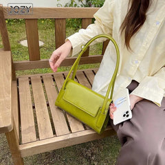 Women's PU Leather Shoulder Bag Underarm Sling Tote for Summer