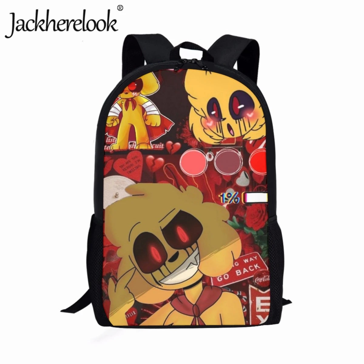 3D Print Mikecrack Pattern Backpack for Kids Teens Travel Bag Mochila