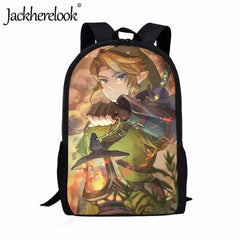 Anime Game Zelda: Breath of the Wild Print School Bag Large Capacity Backpack