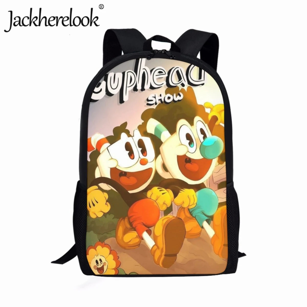 Jackherelook Cuphead Print School Backpack 17inch