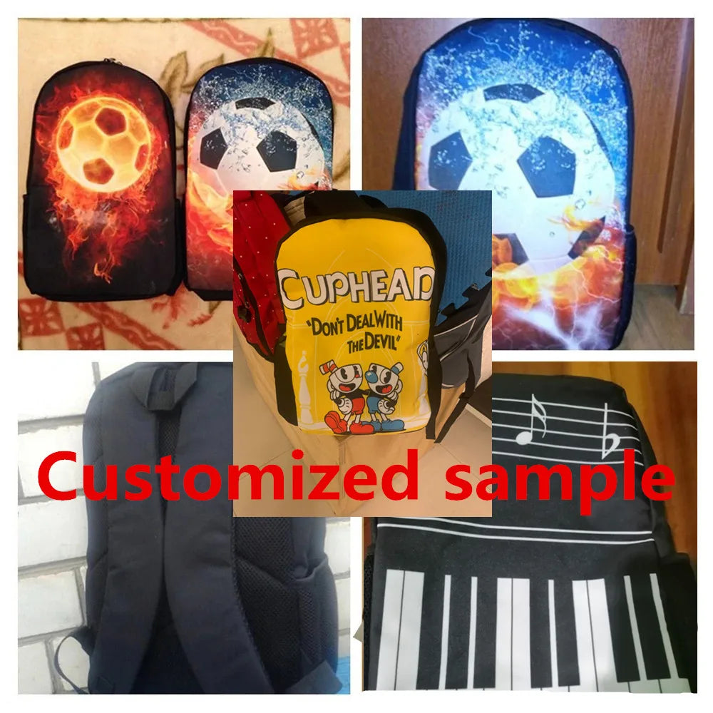 Jackherelook Gothic School Backpack 17 inch Bookbags for Teens