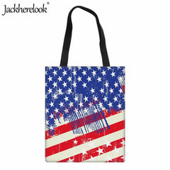 Art American Flag Pattern Shoulder Bag Classic Canvas Handbag