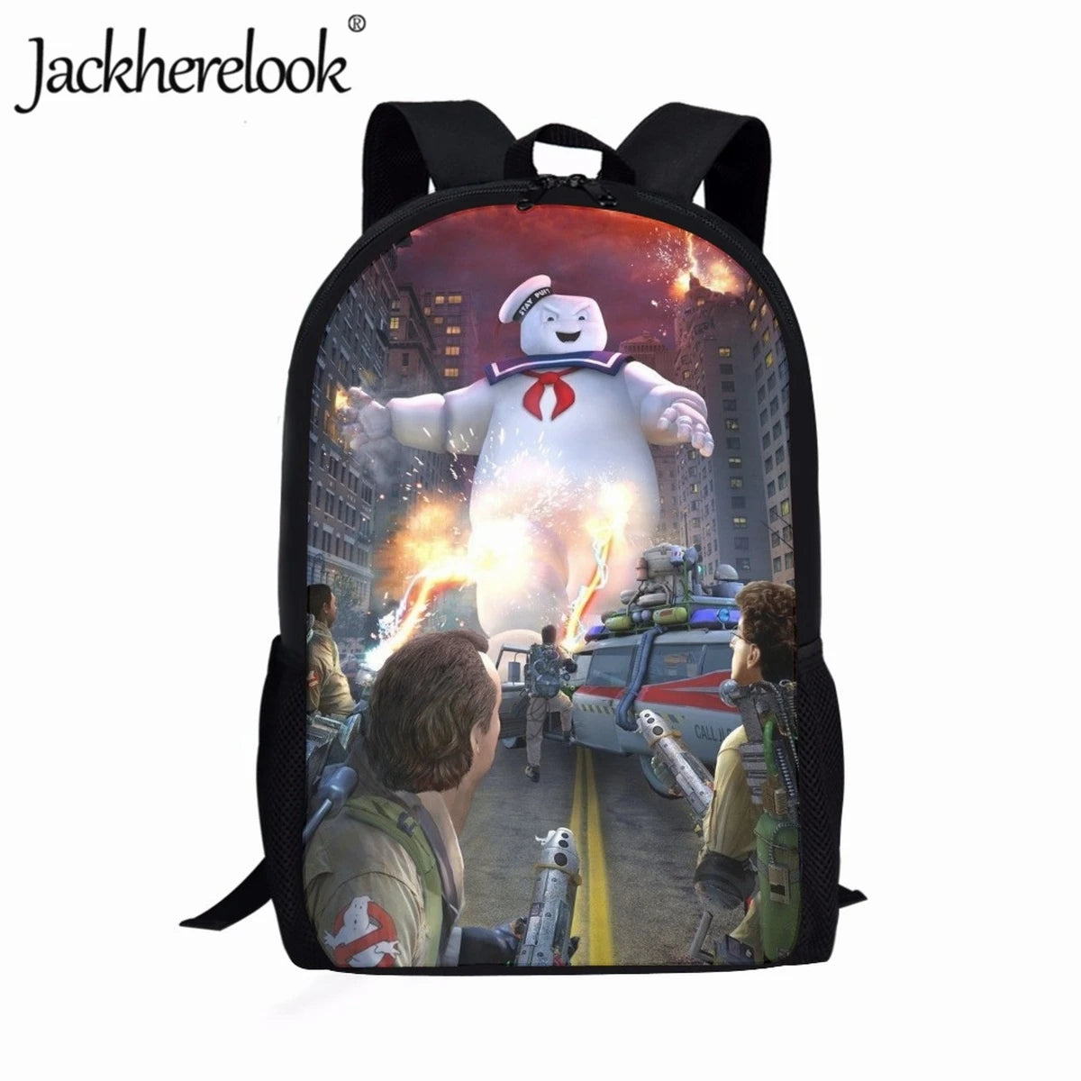 Ghostbuster Backpack Kids Schoolbags Large Capacity Travel Bag