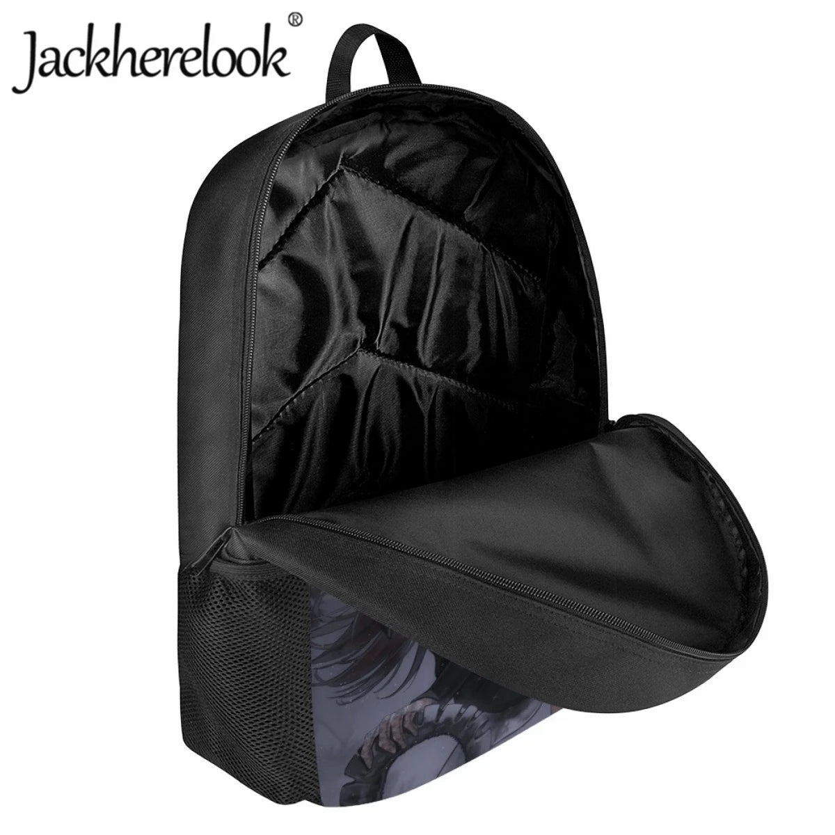 Jackherelook Gothic Anime Girl Pattern Schoolbag for Teenagers