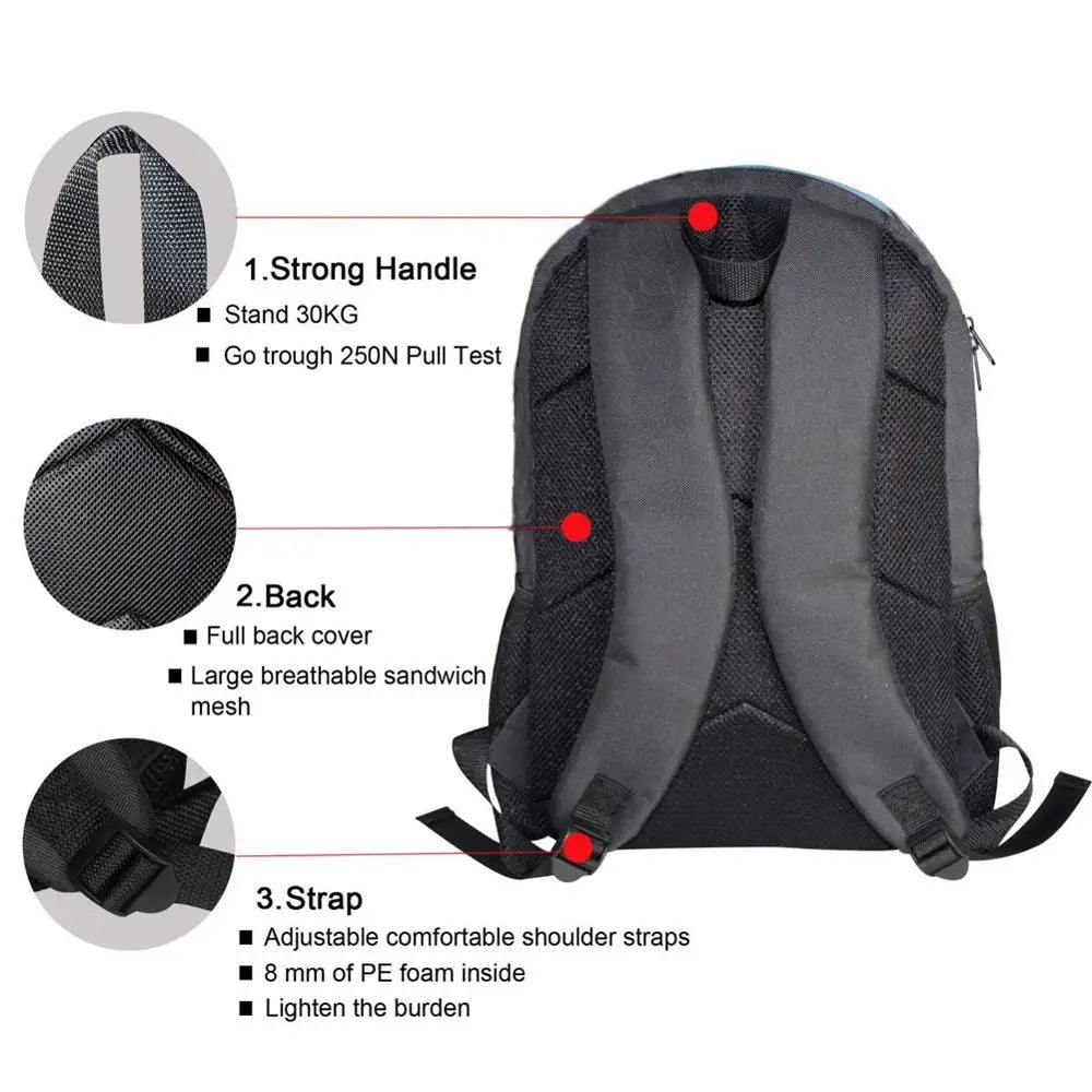 Jackherelook Haikyuu Anime Backpack for School Boys Teens Large Capacity Travel