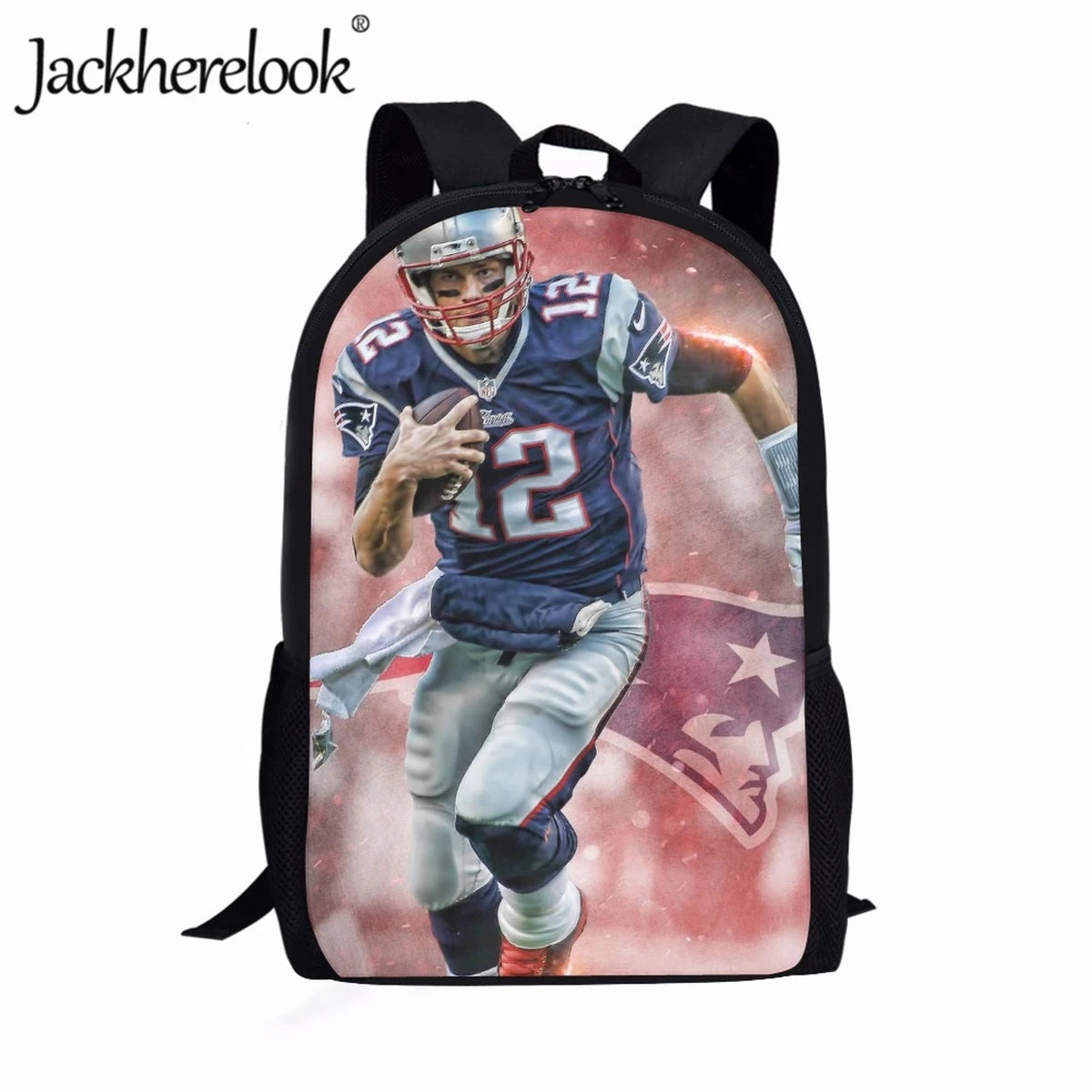 Tom-Brady Rugby Star Print 17in Backpack