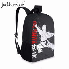 Jackherelook Kung Fu Print School Bag for Students