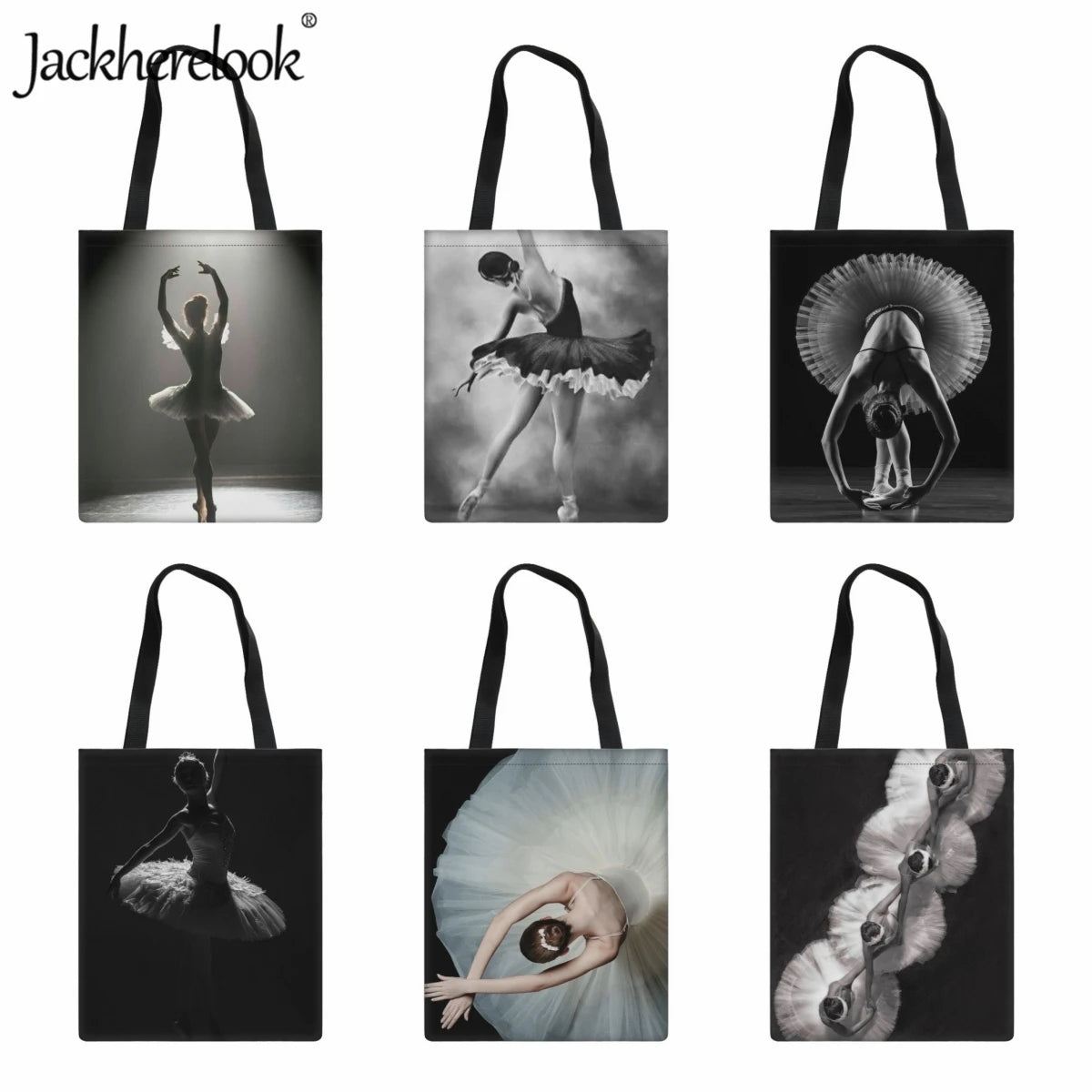 Ballet Dancer Canvas Shoulder Bag Large Capacity Travel Bag