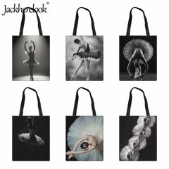 Ballet Dancer Canvas Shoulder Bag Large Capacity Travel Bag