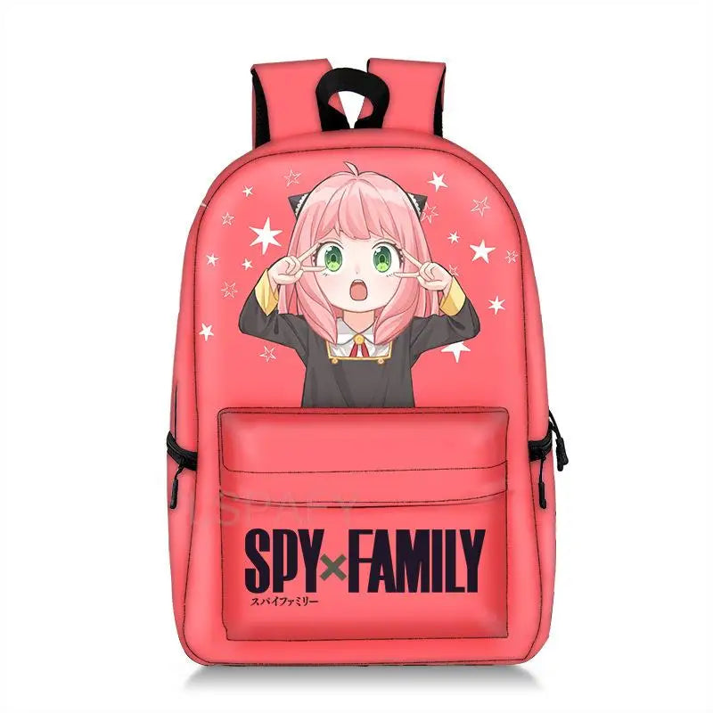 Anime Spy X Family Anya Forger Backpack Waterproof Schoolbag
