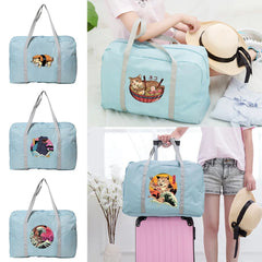 Japan Cat Travel Bag Unisex Large Capacity Packs Nylon Foldable Luggage