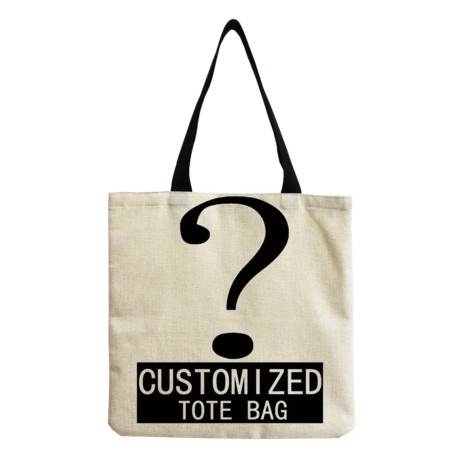 Japanese Floral Print Personalized Tote Bag Reusable Shoulder Handbag