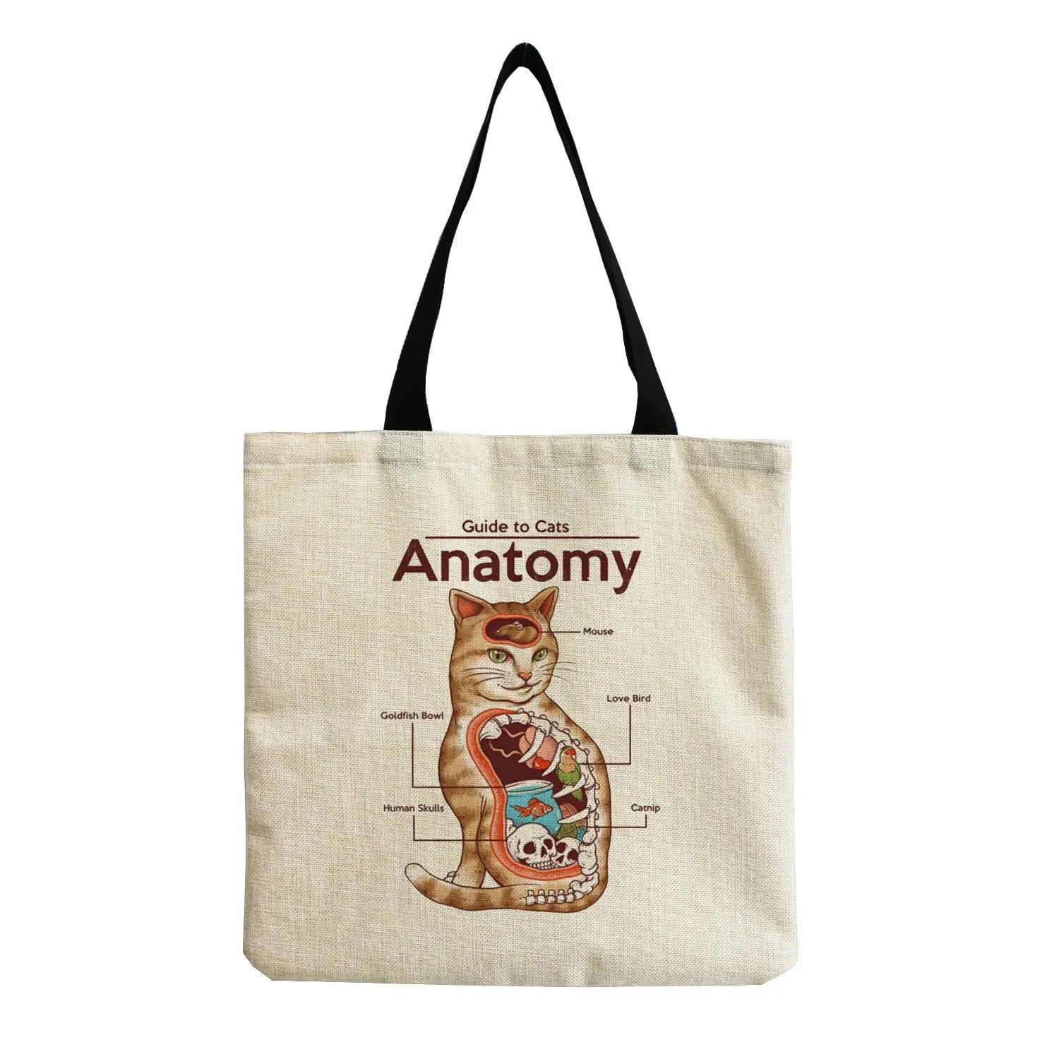 Japanese Anime Cat Handbag Women Print Shoulder Bags Totes Travel Bag