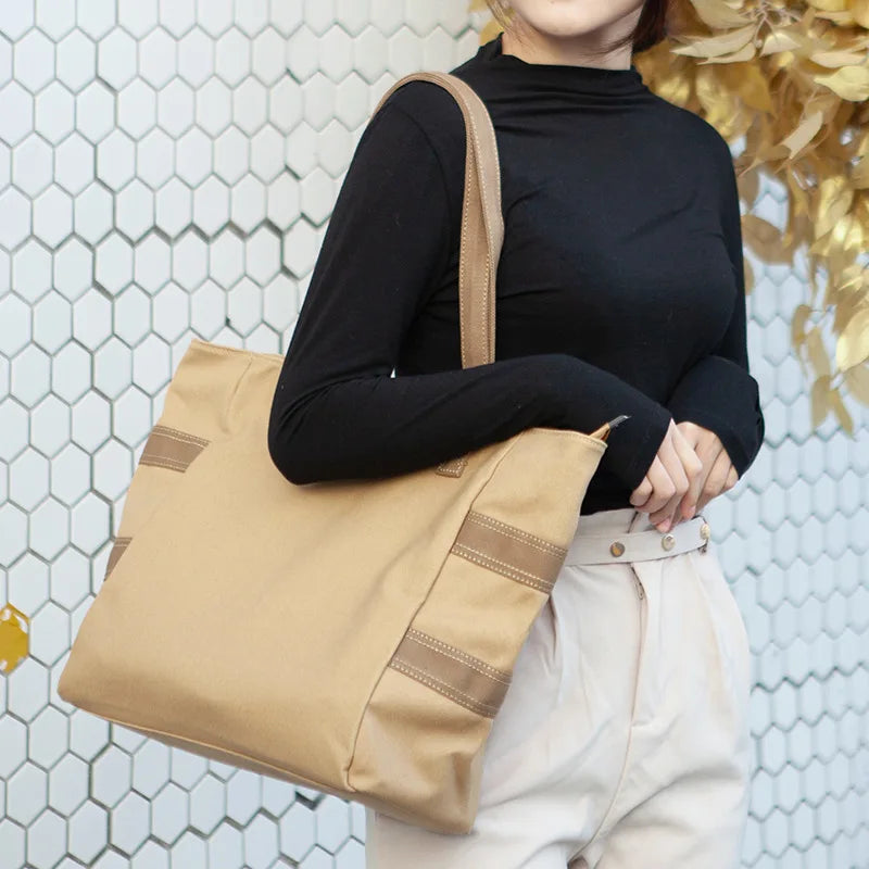 Japanese Canvas Bag Women's Shoulder Handbag Big Bag