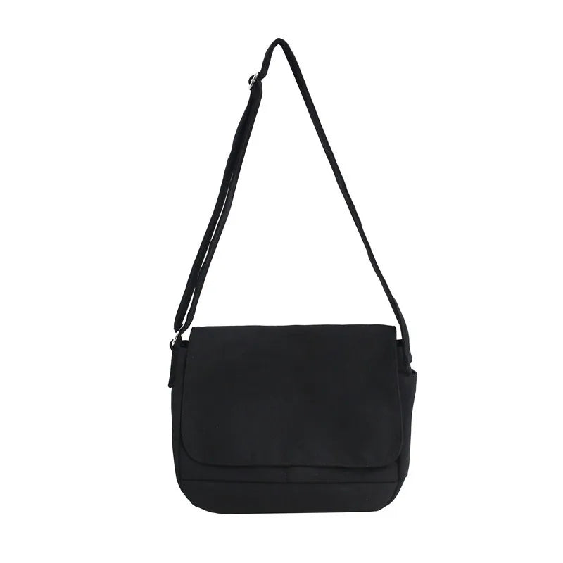 Japanese Canvas Shoulder Crossbody Bag for Women Unisex Satchels