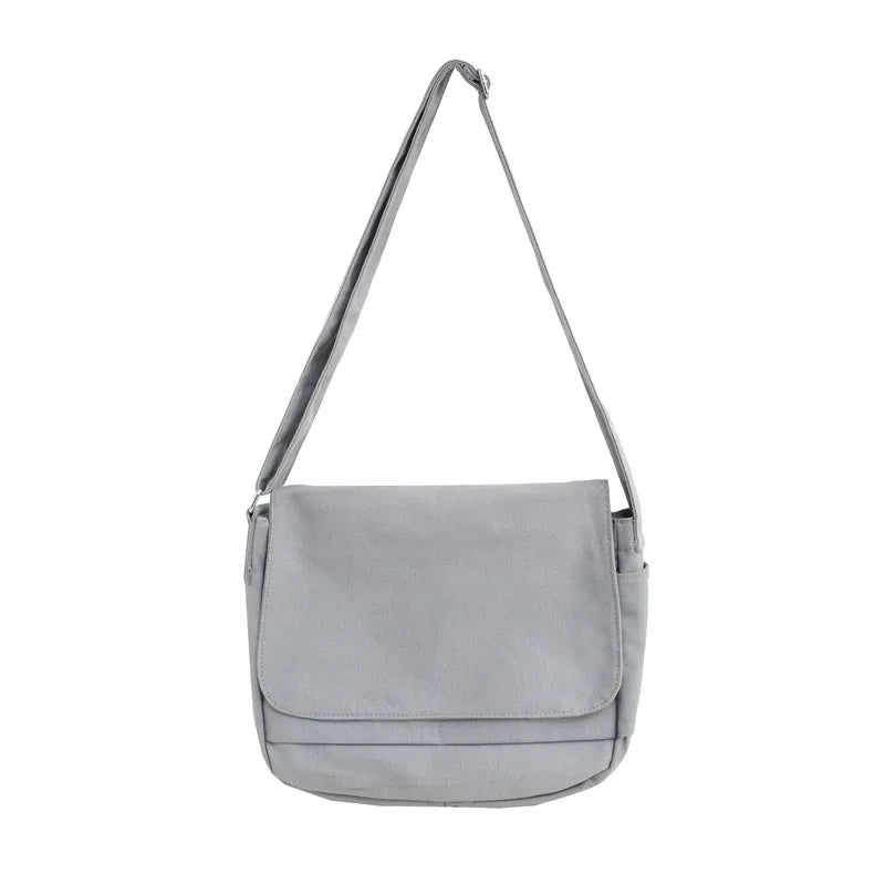 Japanese Canvas Shoulder Crossbody Bag for Women Unisex Satchels