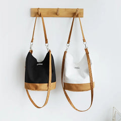 Japanese Harajuku Classic Bucket Shoulder Bag Canvas Storage Mobile Phone Pouch