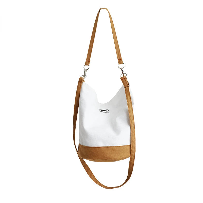 Japanese Harajuku Classic Bucket Shoulder Bag Canvas Storage Mobile Phone Pouch