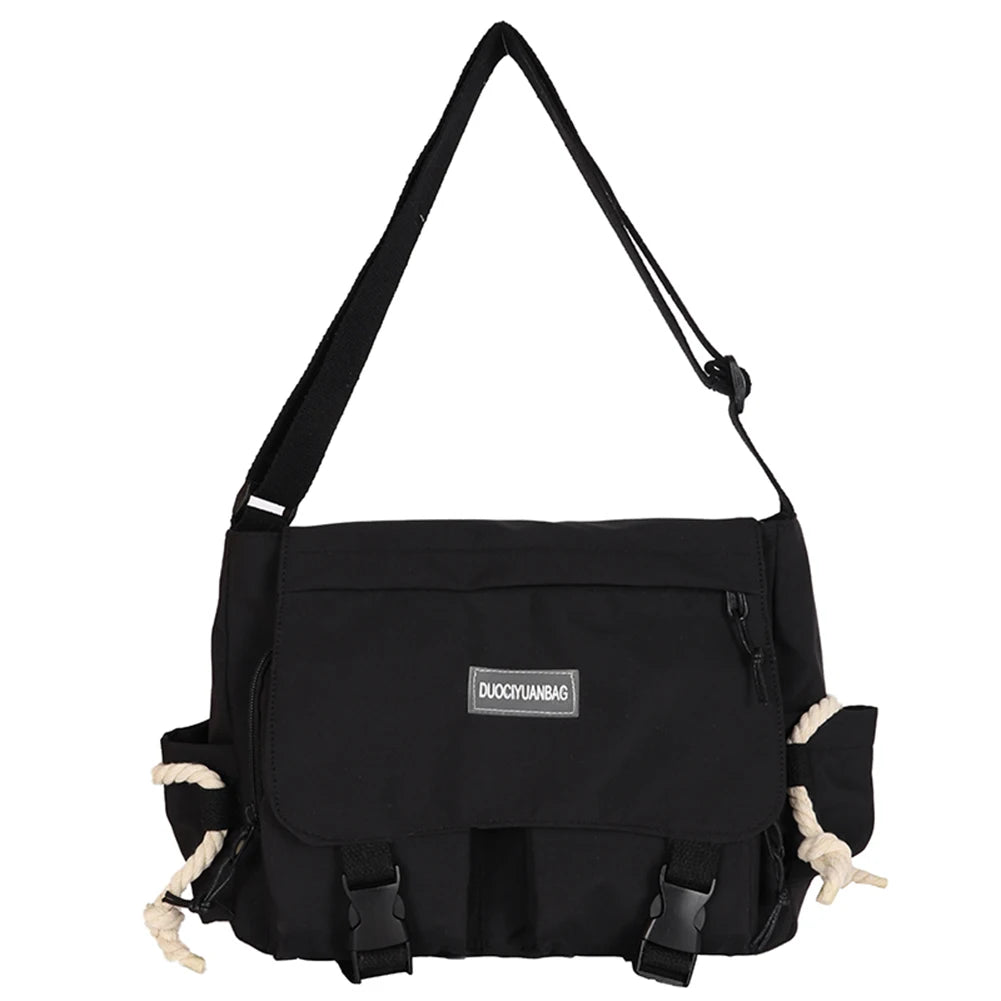Harajuku Crossbody Bag for Women Girls School Book Bag Shoulder Bolsas