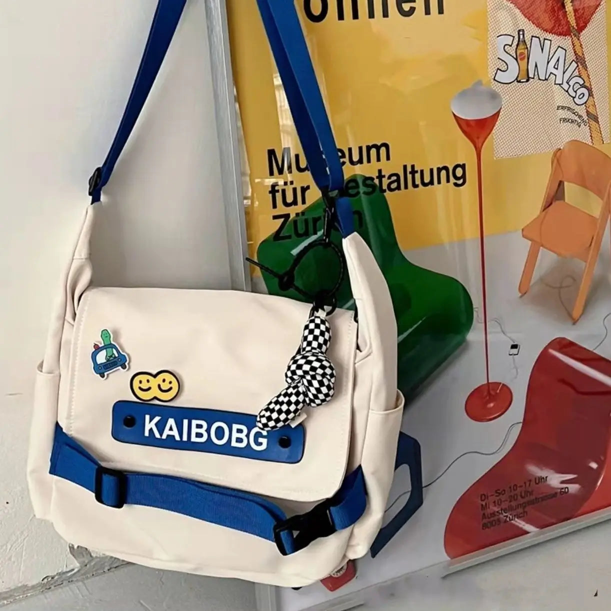 Japanese Harajuku Large Messenger Bag Retro Crossbody Shoulder Bag