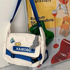 Japanese Harajuku Large Messenger Bag Retro Crossbody Shoulder Bag