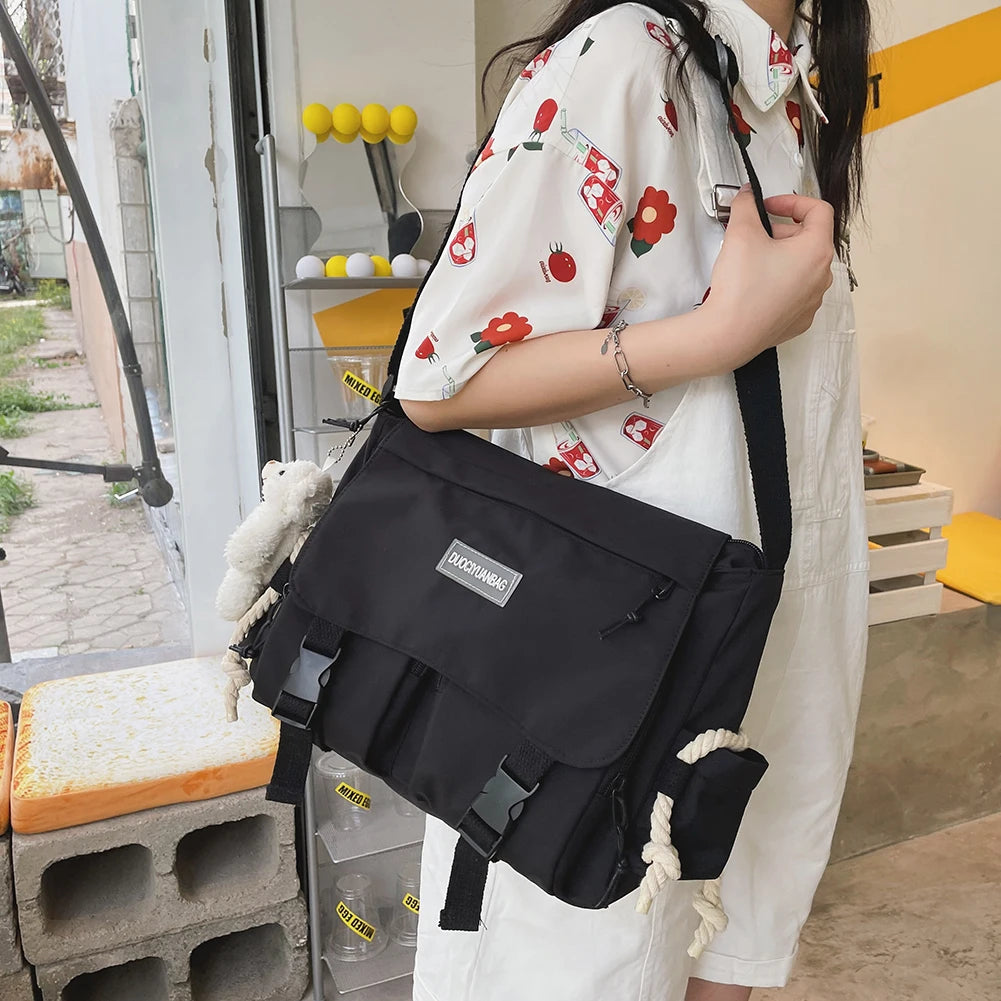 Japanese Harajuku Nylon Messenger Pouch Casual Women Crossbody Bag