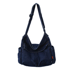 Retro Denim Handbag Large Capacity Crossbody Bag for Women