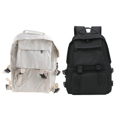Japanese Harajuku Style Backpack Solid Shoulder Bag Laptop Daypack