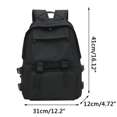 Japanese Harajuku Style Backpack Solid Shoulder Bag Laptop Daypack