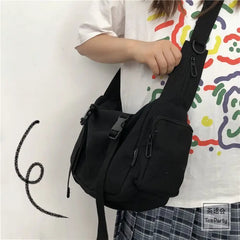 Japanese Harajuku Women Messenger Bag Canvas Crossbody Student Shoulder Bag
