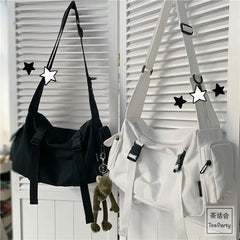 Japanese Harajuku Women Messenger Bag Canvas Crossbody Student Shoulder Bag