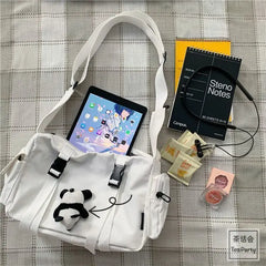 Japanese Harajuku Women Messenger Bag Canvas Crossbody Student Shoulder Bag