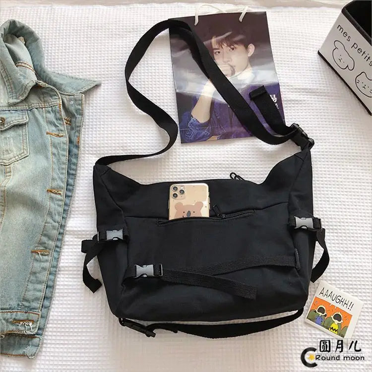 Japanese Harajuku Cross Canvas Bag Women Shoulder Handbag