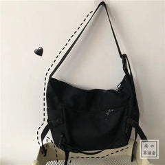 Japanese Harajuku Cross Canvas Bag Women Shoulder Handbag