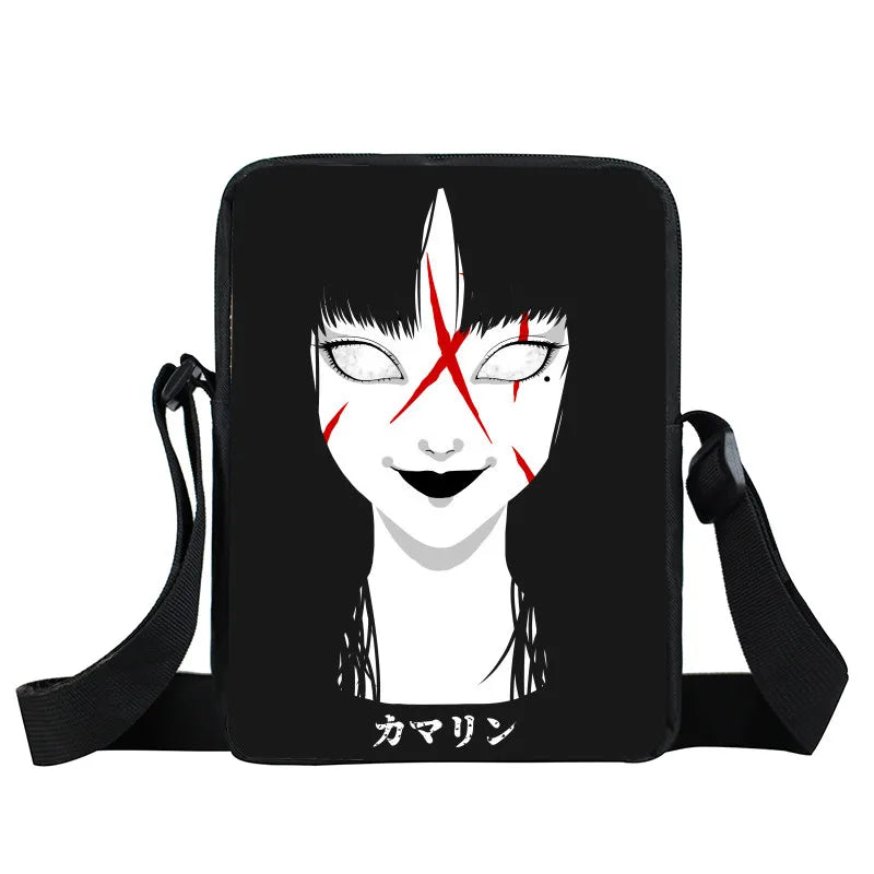 Japanese Horror Manga Messenger Bag Women Handbags Ladies