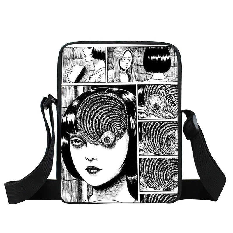 Japanese Horror Manga Messenger Bag Women Handbags Ladies