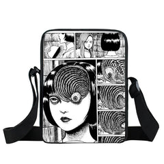 Japanese Horror Manga Messenger Bag Women Handbags Ladies