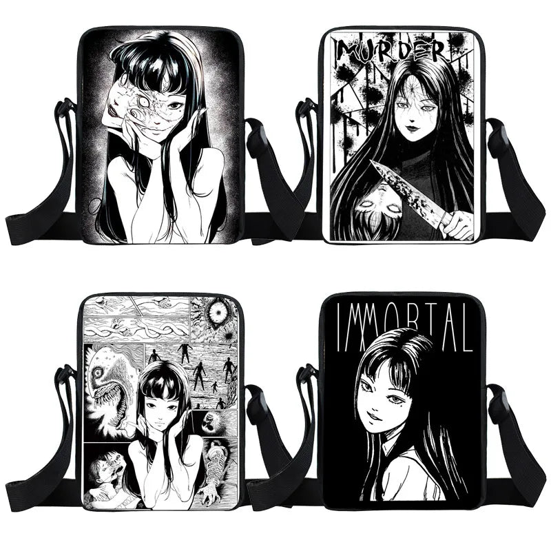 Japanese Horror Manga Messenger Bag Women Handbags Ladies