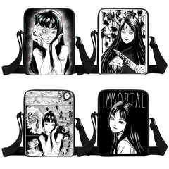 Japanese Horror Manga Messenger Bag Women Handbags Ladies