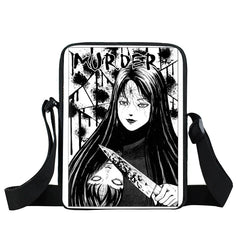Japanese Horror Manga Messenger Bag Women Handbags Ladies
