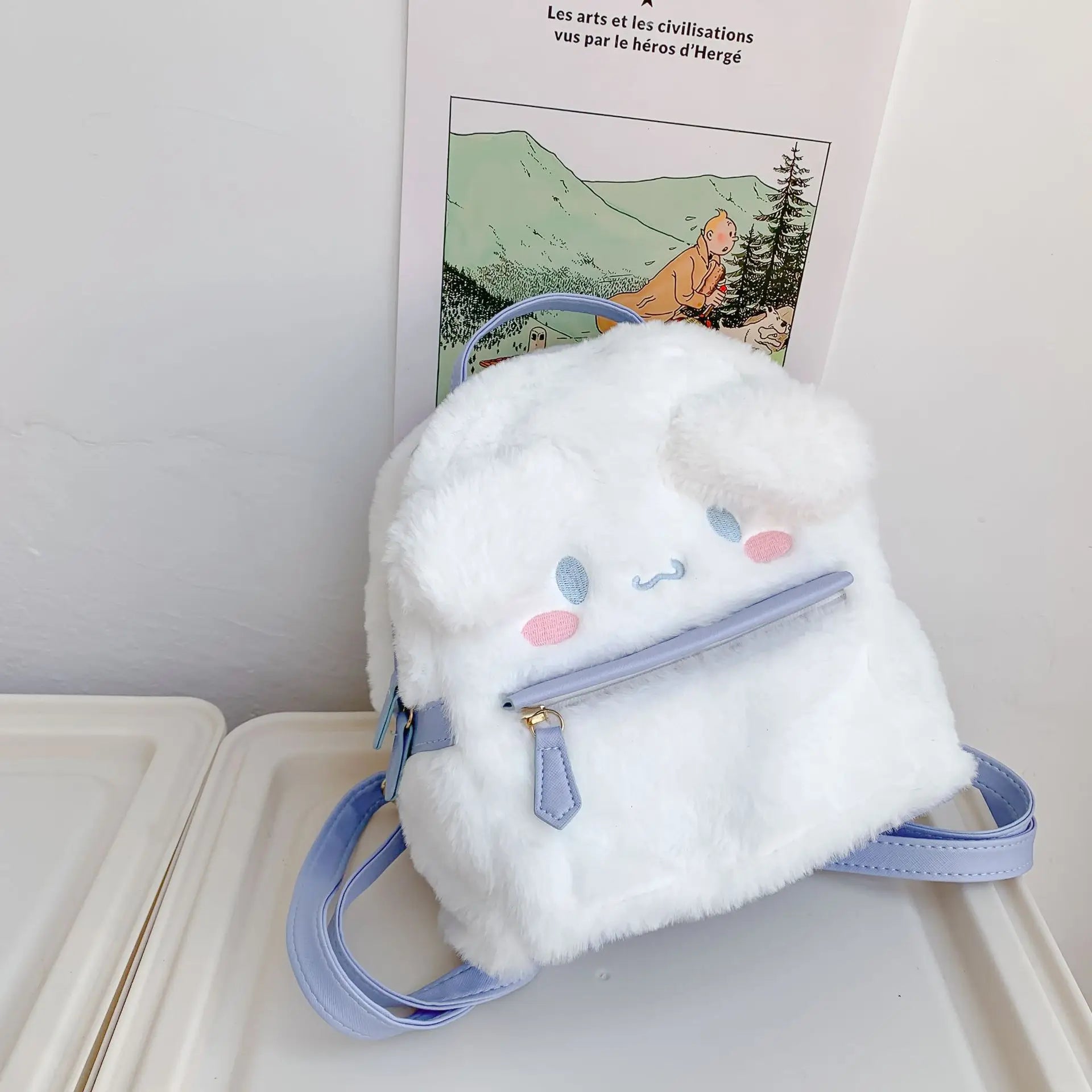 Japanese Ins Cartoon Student Plush Tote Bag Girs Backpack