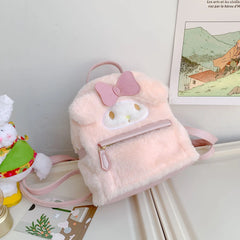 Japanese Ins Cartoon Student Plush Tote Bag Girs Backpack