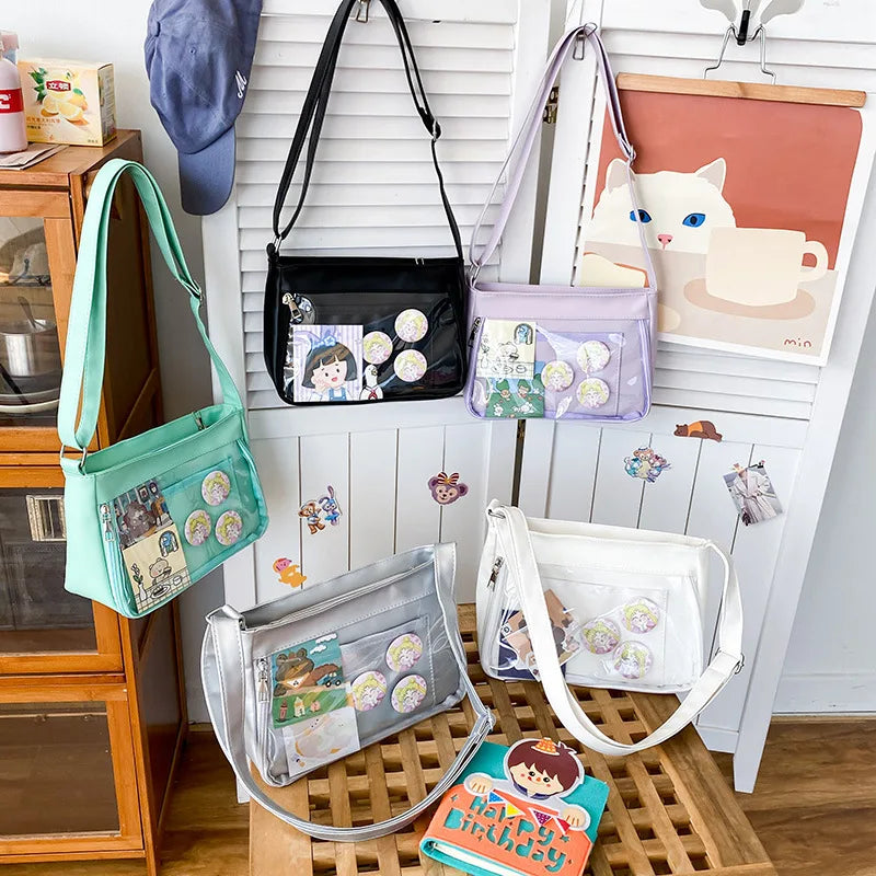 Japanese PU Transparent Small Square Bag Ita Bags