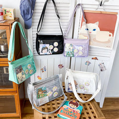 Japanese PU Transparent Small Square Bag Ita Bags