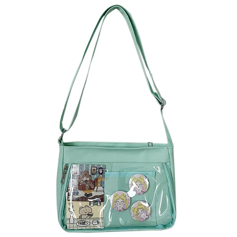 Japanese PU Transparent Small Square Bag Ita Bags