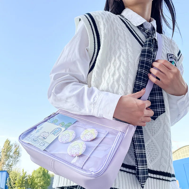 Japanese PU Transparent Small Square Bag Ita Bags