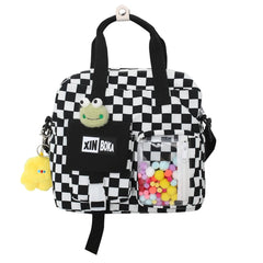 Japanese Plaid Shoulder Backpack Large Capacity Girl Schoolbags